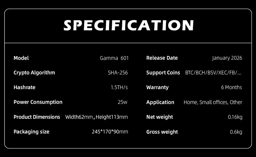 MinerPro Gamma 2026 - Home ASIC Bitcoin Miner